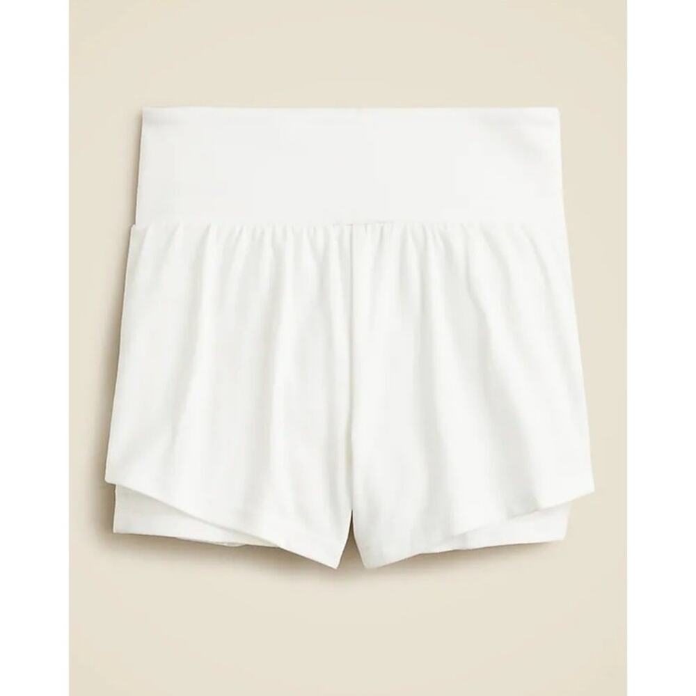 Crewcuts Warmup Shorts Girls 10 White Performance Jersey Layered Active Sport